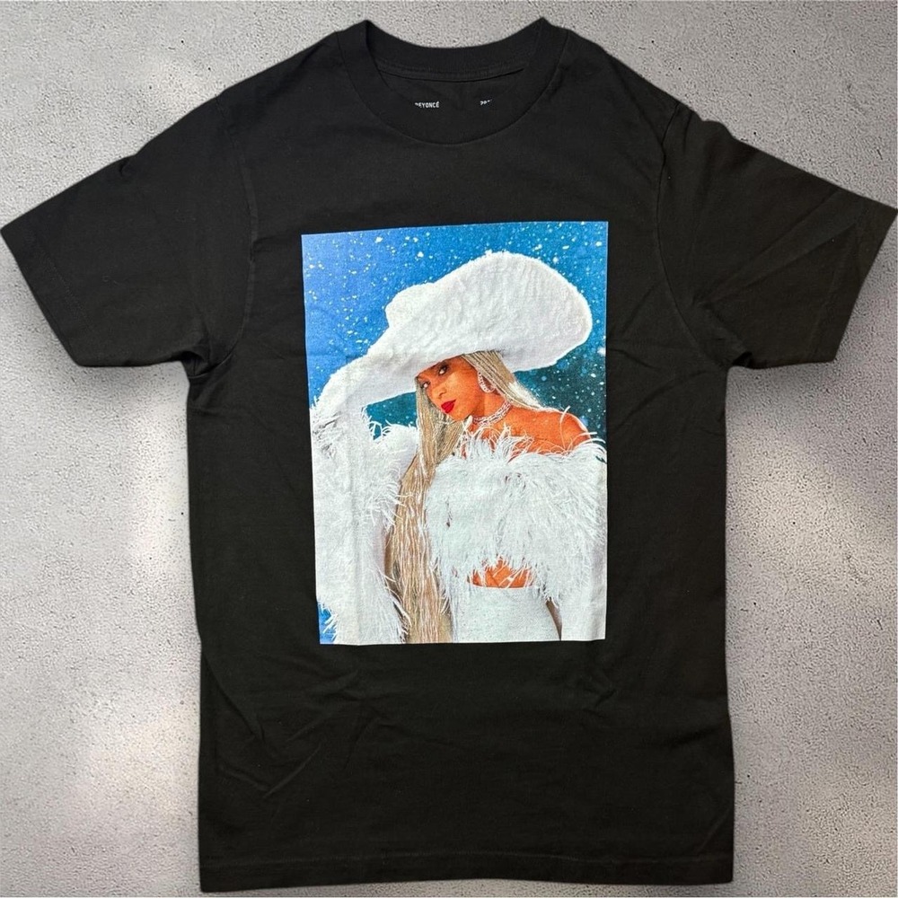 Beyonce Ho Ho Ho Down Holiday Graphic T-Shirt Black Mens Small Cotton 2025